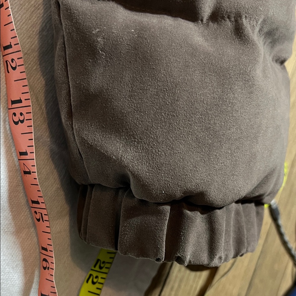 Anne Klein II, real down, Brown Hooded Jacket with Faux Fur Trim - Picture 9 of 11